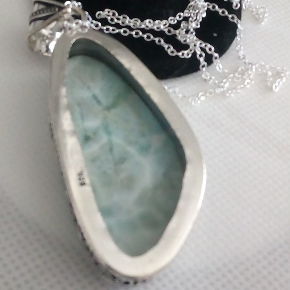 Huge 100ct flawless larimar pendant ๐ค - Picture 4 of 5